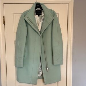 J. Crew Mint Green Stadium Cloth Cocoon Coat